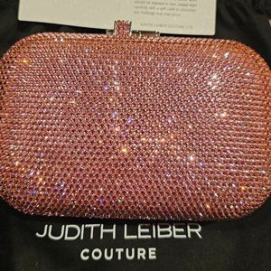 Judith Leiber Couture Crystal Slide-Lock Clutch Bag, Light Pink Only